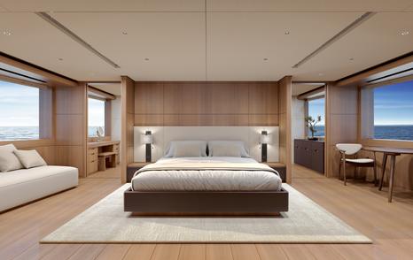Rendering of superyacht Superyacht Sea Rover master cabin 