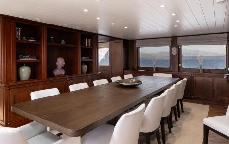 Feadship superyacht Panache main saloon dining area 