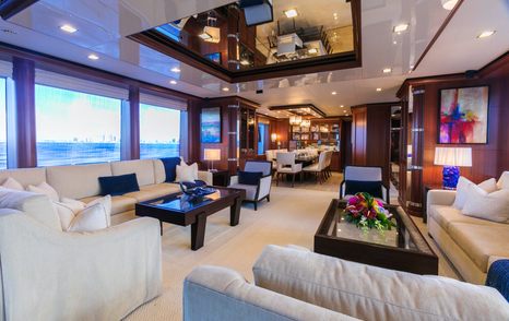 salon lounge on luxury yacht my aurora