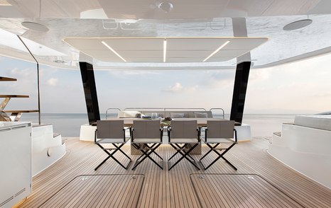 Sunreef Yachts 60 Sunreef Power catamaran main aft deck with alfresco dining