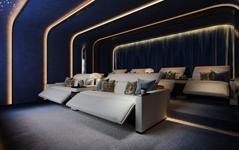 Rendering of superyacht Project Bond indoor cinema