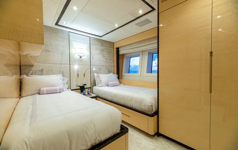 Superyacht Inspiration's twin room