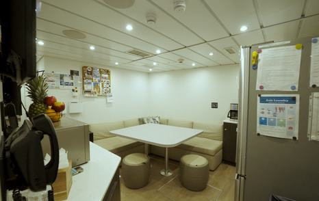 Damen-YS5009-motor-yacht-Axis-crew-mess-dinette