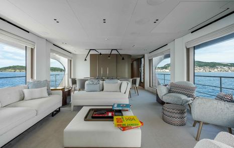 Azimut motor yacht St Jude saloon lounge area 