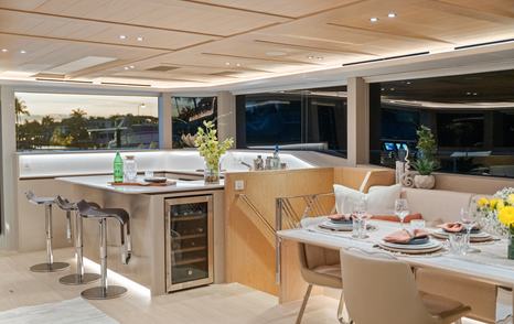 GranOcean W-72 Open catamaran saloon galley 