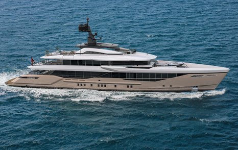 Bilgin 170 superyacht under way 