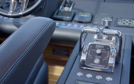 Riviera-78-Motor-Yacht-Enclosed-Bridge-Deck-Review-throttle