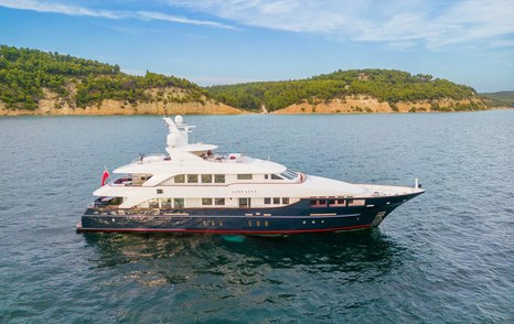 Superyacht LADY LUCY at sea
