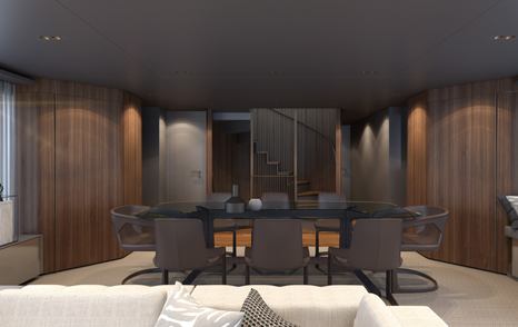 Sanlorenzo SD118/ 175 superyacht main saloon dining area 