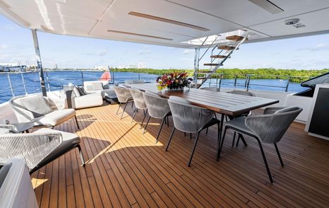 Tito El Patron aft deck with dining area 