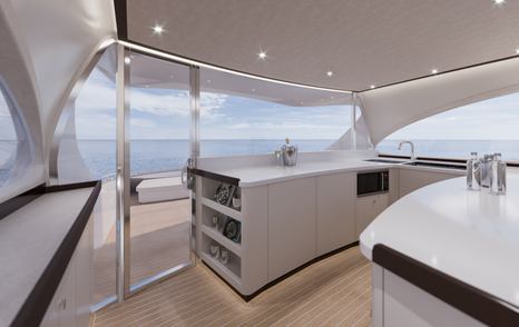 The galley section on board a Zeelander Z72