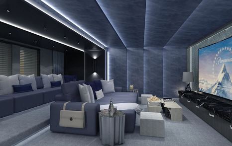 Rendering of Superyacht Al Reem indoor cinema