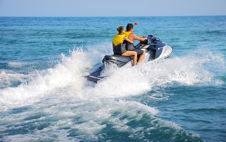 People on a jetski