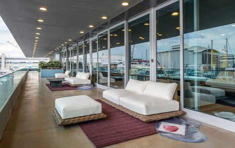 White sofas on a veranda