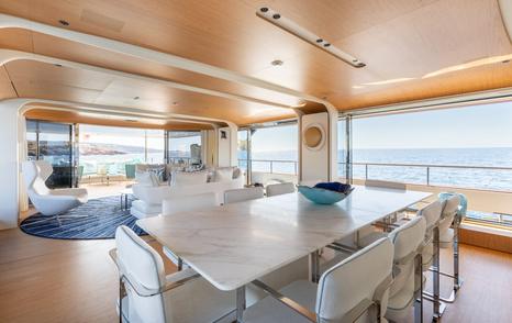 Benetti superyacht EH2 main saloon dining area 