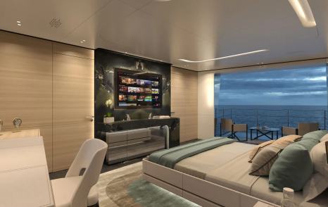 Rendering Orion Yachts Superyacht Orion One master cabin 