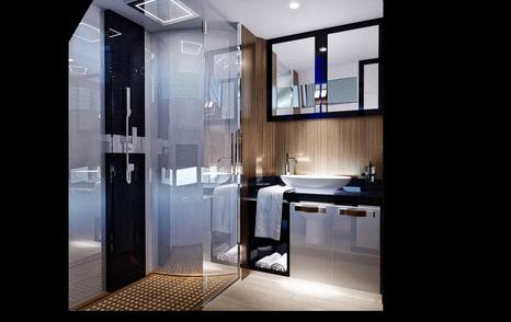 Rendering of Apreamare Gozzo 48 Cabin boat bedroom ensuite