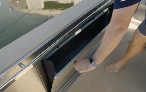 Pardo-43-Review-side-deck-fender-locker-and-stowage-compartment-detail