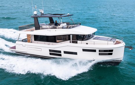 Beneteau Grand Trawler 63 motor yacht under way 