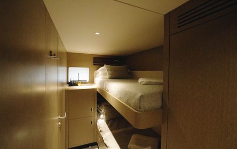 Sirena 118 lower deck crew bunk cabin