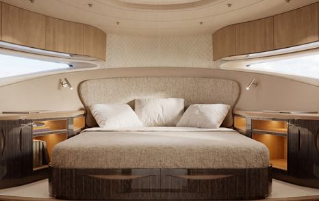 Rendering of Galeon 700 Sky Motor Yacht cabin 
