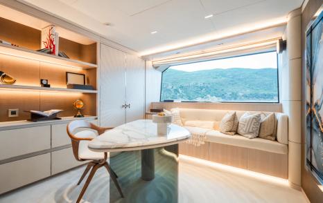 Expedition yacht M's master cabin private office