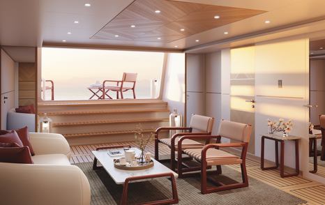 Rendering of Superyacht Project Frida beach club interior