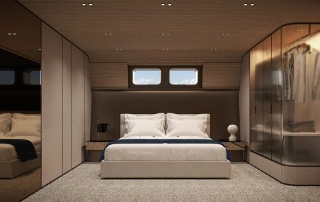 Large cabins below deck enhance the feeling of space onboard.