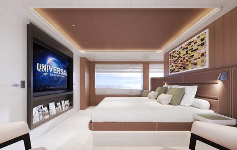 Ocean Alexander 30P yacht master cabin with tv 