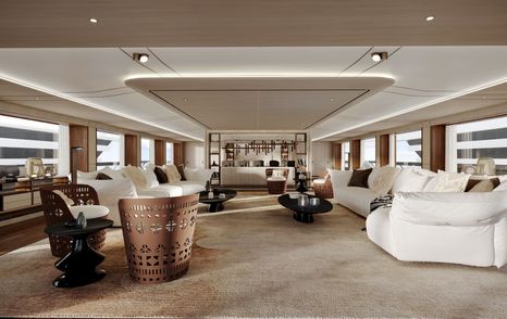 Rendering of Cantieri di Pisa Super Polaris 70 Explorer Yacht main saloon