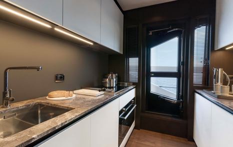 Ferretti 860 galley 