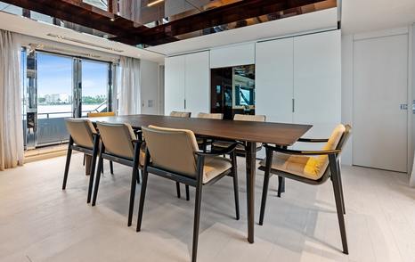 Superyacht Riva Royale main saloon formal dining area 