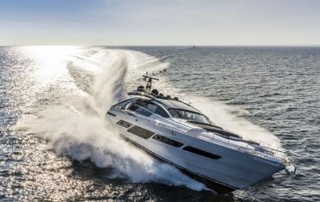 performance yacht underway at speed