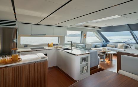CL Yachts CLB65 SUV Motor Yacht L-shaped galley