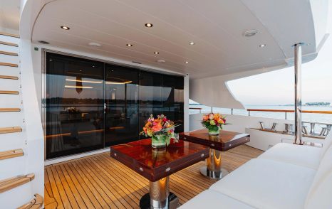 Superyacht Bella Vita aft deck 