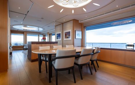  Feadship motor yacht Graycliffs main saloon dining area 