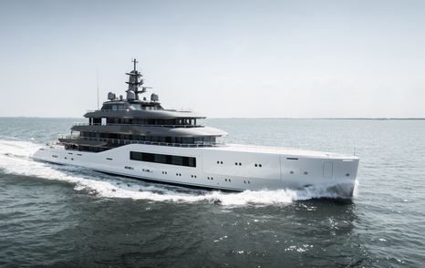 Amels superyacht Pangea underway side view