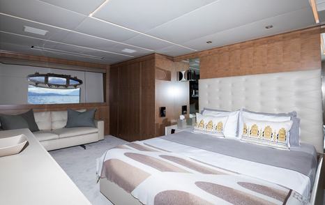 Pershing 108 superyacht Grace master cabin 