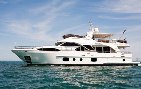 A Benetti Legend 85 flybridge yacht