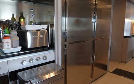 Custom-Line-Navetta-42-Review-galley-cooling