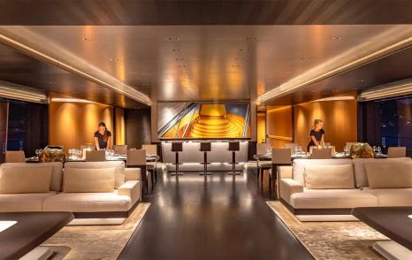 Feadship superyacht Moonrise main saloon bar 