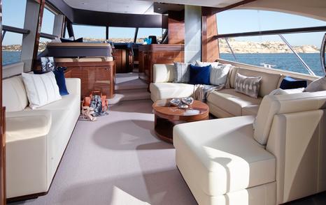 Interior of a Princess F60 Yacht