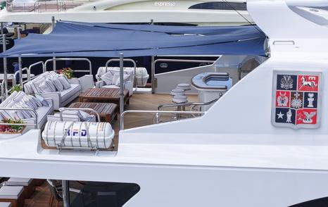 Trinity Superyacht Mirabella aft sundeck 