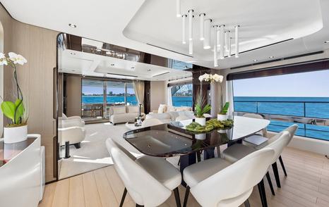  Azimut motor yacht Mastermind saloon dining area 