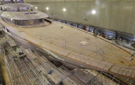 Lürssen superyacht Nixie construction of foredeck 