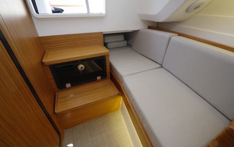 Aiata-Wayfinder-38-Suntop-Review-cabin-seating-and-storage-detail
