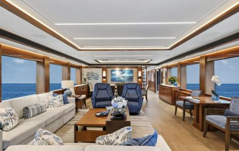 Westport yacht Seas the Day main saloon lounge 