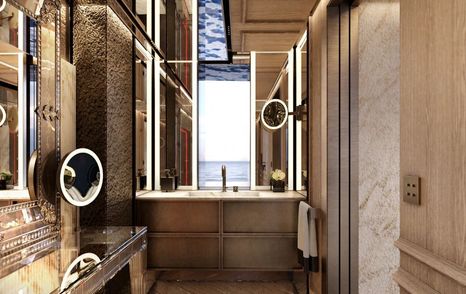  Admiral superyacht RAJA² en suite with marble details 