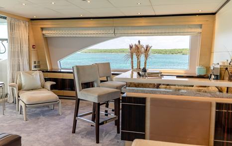 Superyacht Inspiration main saloon bar area