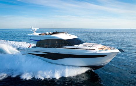 Princess F54 motor yacht under way 